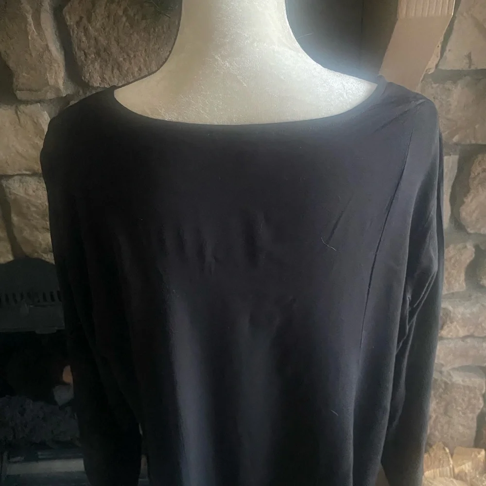 TORRID-BLACK BUTTON FRONT BLOUSE - Picture 5 of 8